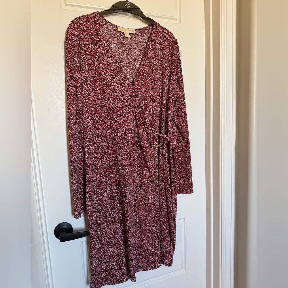 Michael Kors Faux Wrap Jersey Dress - Size XL